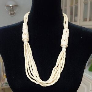 Chic Cream Beaded Necklace